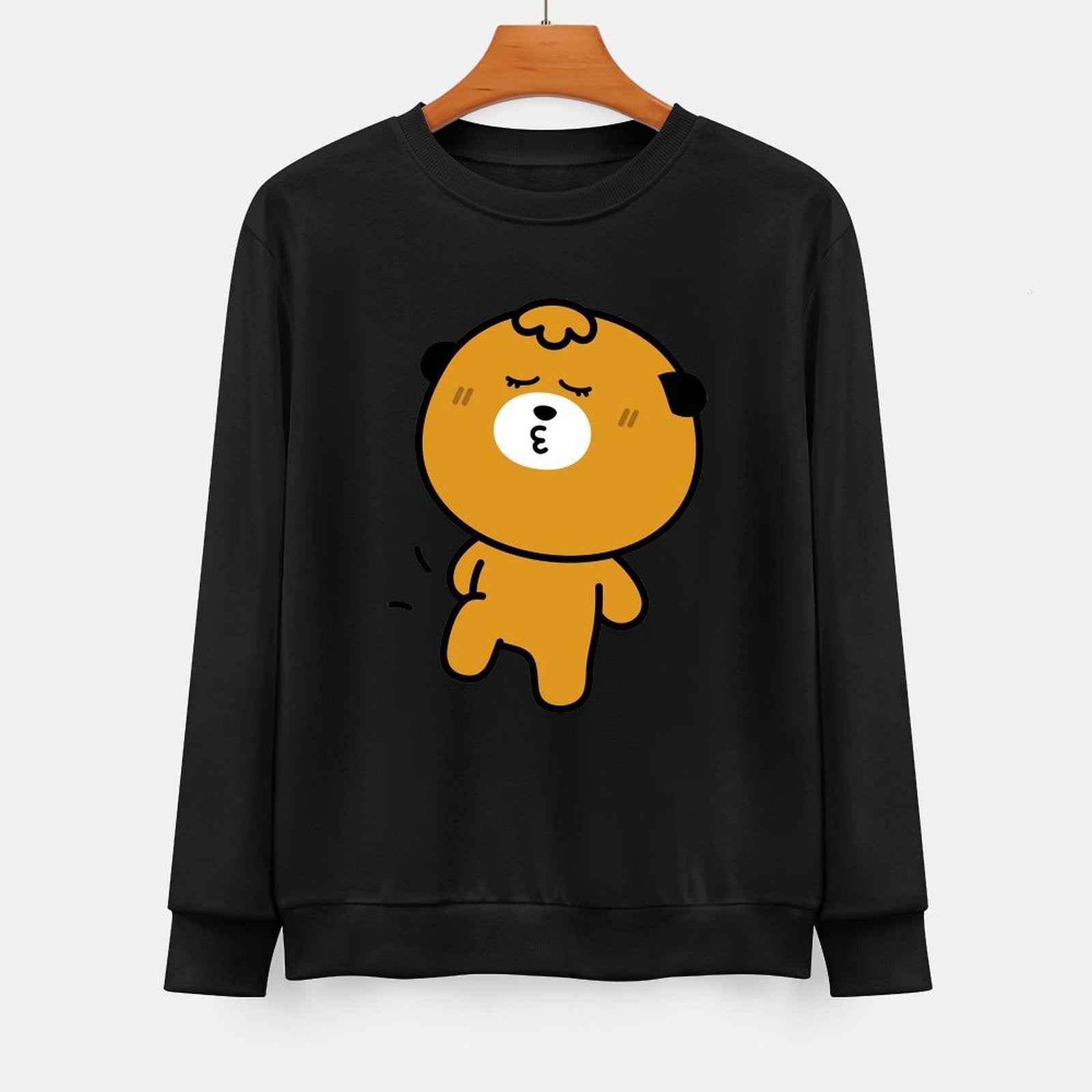 Front Patterned Long Sleeve TopEssentialFit Solid